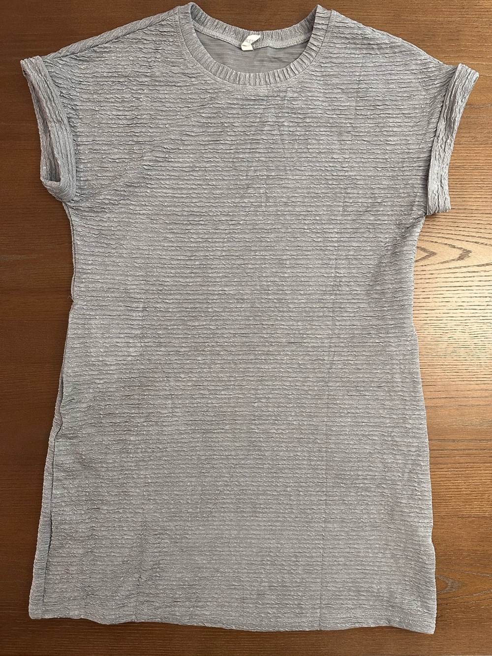 EVALESS Short Sleeve Crewneck Mini T-Shirt Dress with Pockets